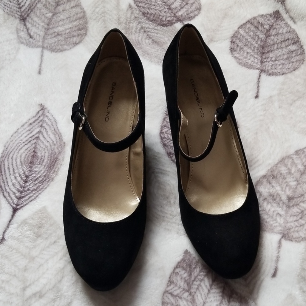Bandolino Black Suede Wedge